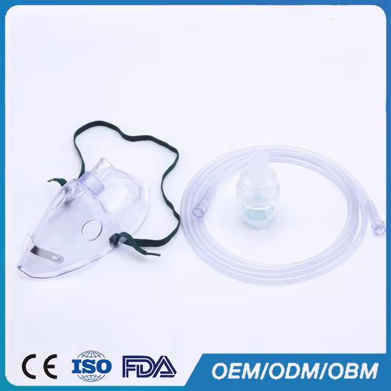 Bm&reg; High Quality Disposable Medical PVC Oxygen Mask with Tube ISO13485 CE FDA