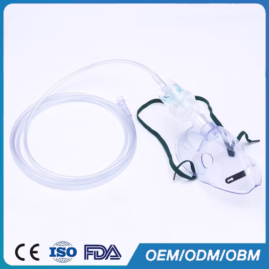 Bm&reg; High Quality Disposable Medical PVC Oxygen Mask with Tube ISO13485 CE FDA