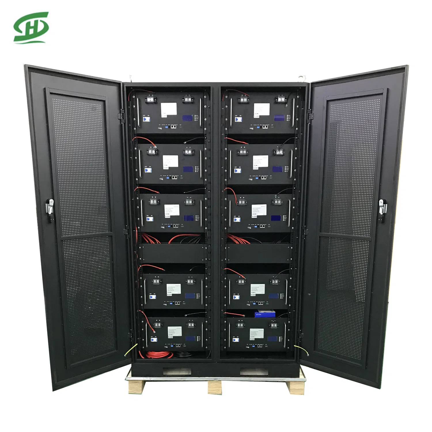 Mur d'alimentation 96kwh hors réseau, onduleur hybride, stockage d'énergie solaire, batterie au Lithium 48V 2000ah