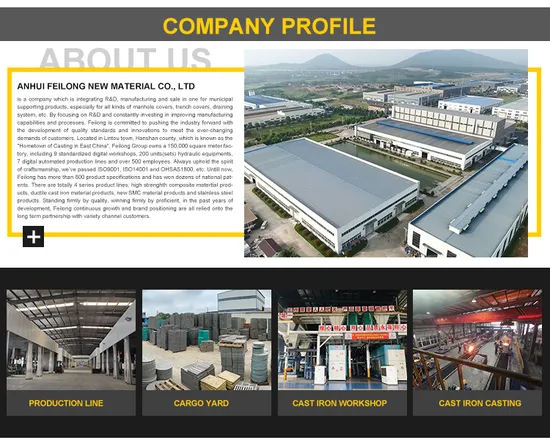 Couvercle de trou d'homme étanche En124, couvercle de trou d'homme composite en plastique, couvercle de trou d'homme carré SMC